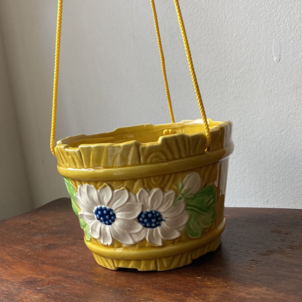 Vintage 70s ceramic hanging planter made in Japan - Picture 12 of 12